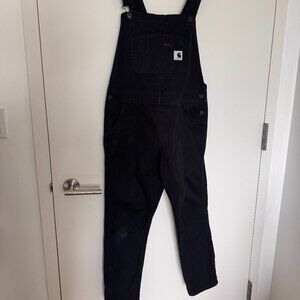 Carhartt WIP Womens Bib Overalls Black Size M